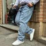 شلوار جین نیم بگ