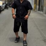 ست پیراهن شلوارک لینن