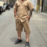 ست پیراهن شلوارک لینن