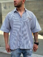 پیراهن نخ اندیگو گلدوزی